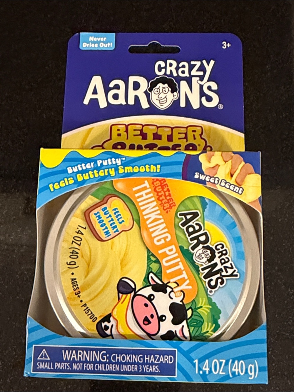 NIB Crazy Aaron’s Better Butter Thinking Putty - Yellow (Butter Scent)